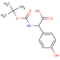 53249-34-6 2-(4-hydroxyphenyl)-2-[(2-methylpropan-2-yl)oxycarbonylamino]acetic acid chemical structure