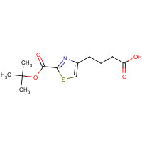 332883-40-6 4-[2-[(2-methylpropan-2-yl)oxycarbonyl]-1,3-thiazol-4-yl]butanoic acid chemical structure