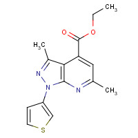 1417333-01-7 ethyl 3,6-dimethyl-1-thiophen-3-ylpyrazolo[3,4-b]pyridine-4-carboxylate chemical structure