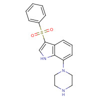 478083-26-0 3-(benzenesulfonyl)-7-piperazin-1-yl-1H-indole chemical structure