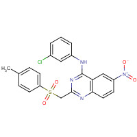 1215210-67-5 N-(3-chlorophenyl)-2-[(4-methylphenyl)sulfonylmethyl]-6-nitroquinazolin-4-amine chemical structure