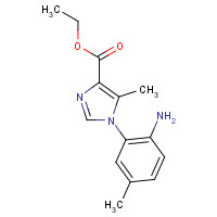 164330-69-2 ethyl 1-(2-amino-5-methylphenyl)-5-methylimidazole-4-carboxylate chemical structure