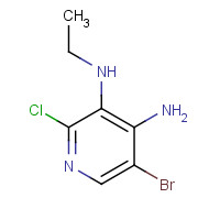 842144-03-0 5-bromo-2-chloro-3-N-ethylpyridine-3,4-diamine chemical structure