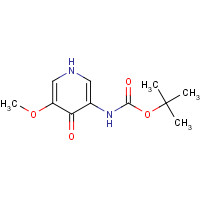 1045855-64-8 tert-butyl N-(5-methoxy-4-oxo-1H-pyridin-3-yl)carbamate chemical structure
