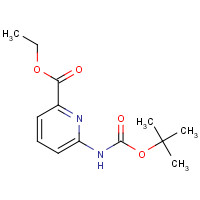 203321-86-2 ethyl 6-[(2-methylpropan-2-yl)oxycarbonylamino]pyridine-2-carboxylate chemical structure