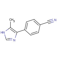 75815-18-8 4-(5-methyl-1H-imidazol-4-yl)benzonitrile chemical structure
