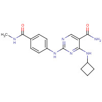 1198302-42-9 4-(cyclobutylamino)-2-[4-(methylcarbamoyl)anilino]pyrimidine-5-carboxamide chemical structure