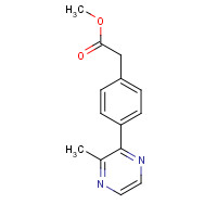 1267286-78-1 methyl 2-[4-(3-methylpyrazin-2-yl)phenyl]acetate chemical structure