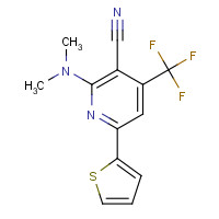 286430-62-4 2-(dimethylamino)-6-thiophen-2-yl-4-(trifluoromethyl)pyridine-3-carbonitrile chemical structure