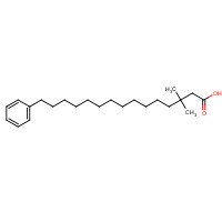 104426-54-2 3,3-dimethyl-15-phenylpentadecanoic acid chemical structure