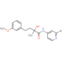 1433904-75-6 N-(2-bromopyridin-4-yl)-2-hydroxy-4-(3-methoxyphenyl)-2-methylbutanamide chemical structure