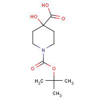 495414-64-7 4-hydroxy-1-[(2-methylpropan-2-yl)oxycarbonyl]piperidine-4-carboxylic acid chemical structure