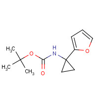 1159734-58-3 tert-butyl N-[1-(furan-2-yl)cyclopropyl]carbamate chemical structure
