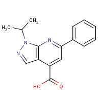 851175-95-6 6-phenyl-1-propan-2-ylpyrazolo[3,4-b]pyridine-4-carboxylic acid chemical structure