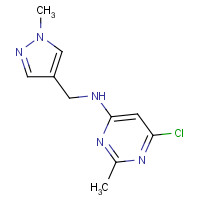1248160-51-1 6-chloro-2-methyl-N-[(1-methylpyrazol-4-yl)methyl]pyrimidin-4-amine chemical structure