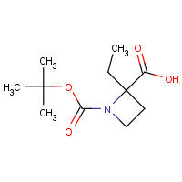 610791-07-6 2-ethyl-1-[(2-methylpropan-2-yl)oxycarbonyl]azetidine-2-carboxylic acid chemical structure