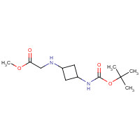 1463527-18-5 methyl 2-[[3-[(2-methylpropan-2-yl)oxycarbonylamino]cyclobutyl]amino]acetate chemical structure