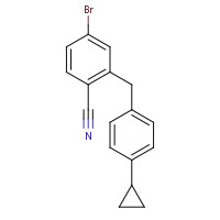 956006-91-0 4-bromo-2-[(4-cyclopropylphenyl)methyl]benzonitrile chemical structure