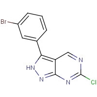 1386399-15-0 3-(3-bromophenyl)-6-chloro-2H-pyrazolo[3,4-d]pyrimidine chemical structure