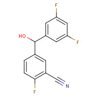1108745-07-8 5-[(3,5-difluorophenyl)-hydroxymethyl]-2-fluorobenzonitrile chemical structure