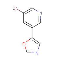 1256819-32-5 5-(5-bromopyridin-3-yl)-1,3-oxazole chemical structure