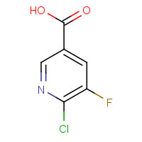 38186-86-6 6-chloro-5-fluoropyridine-3-carboxylic acid chemical structure