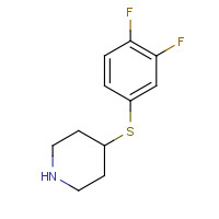 1249992-70-8 4-(3,4-difluorophenyl)sulfanylpiperidine chemical structure