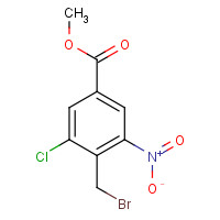 1057652-85-3 methyl 4-(bromomethyl)-3-chloro-5-nitrobenzoate chemical structure