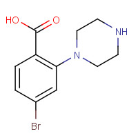 1197193-25-1 4-bromo-2-piperazin-1-ylbenzoic acid chemical structure