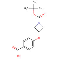 1259323-78-8 4-[1-[(2-methylpropan-2-yl)oxycarbonyl]azetidin-3-yl]oxybenzoic acid chemical structure