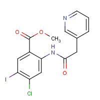 1398334-85-4 methyl 4-chloro-5-iodo-2-[(2-pyridin-3-ylacetyl)amino]benzoate chemical structure