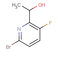 1403468-45-0 1-(6-bromo-3-fluoropyridin-2-yl)ethanol chemical structure