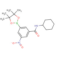 1309978-67-3 N-cyclohexyl-3-nitro-5-(4,4,5,5-tetramethyl-1,3,2-dioxaborolan-2-yl)benzamide chemical structure