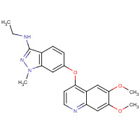 862178-76-5 6-(6,7-dimethoxyquinolin-4-yl)oxy-N-ethyl-1-methylindazol-3-amine chemical structure
