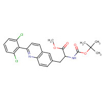 623144-13-8 methyl 3-[2-(2,6-dichlorophenyl)quinolin-6-yl]-2-[(2-methylpropan-2-yl)oxycarbonylamino]propanoate chemical structure