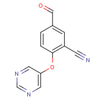 1369255-99-1 5-formyl-2-pyrimidin-5-yloxybenzonitrile chemical structure