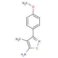1050392-29-4 3-(4-methoxyphenyl)-4-methyl-1,2-thiazol-5-amine chemical structure