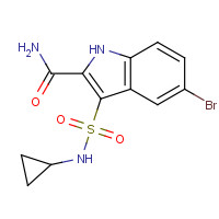 660413-98-9 5-bromo-3-(cyclopropylsulfamoyl)-1H-indole-2-carboxamide chemical structure