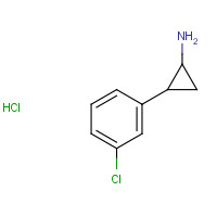 90942-38-4 2-(3-chlorophenyl)cyclopropan-1-amine;hydrochloride chemical structure