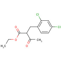 63218-45-1 ethyl 2-[(2,4-dichlorophenyl)methyl]-3-oxobutanoate chemical structure
