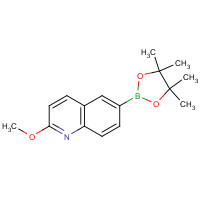 1201644-36-1 2-methoxy-6-(4,4,5,5-tetramethyl-1,3,2-dioxaborolan-2-yl)quinoline chemical structure