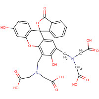 3147-15-7 2-[[4'-[[bis(carboxymethyl)amino]methyl]-3',6'-dihydroxy-3-oxospiro[2-benzofuran-1,9'-xanthene]-2'-yl]methyl-(carboxymethyl)amino]acetic acid chemical structure