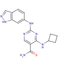 1198301-96-0 4-(cyclobutylamino)-2-(1H-indazol-6-ylamino)pyrimidine-5-carboxamide chemical structure