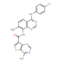 1446111-75-6 4-amino-N-[4-(4-chloroanilino)-7-methylquinazolin-8-yl]thieno[3,2-d]pyrimidine-7-carboxamide chemical structure