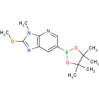 1257553-98-2 2-methoxy-3-methyl-6-(4,4,5,5-tetramethyl-1,3,2-dioxaborolan-2-yl)imidazo[4,5-b]pyridine chemical structure