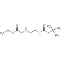 72648-80-7 ethyl 2-[2-[(2-methylpropan-2-yl)oxycarbonylamino]ethylamino]acetate chemical structure