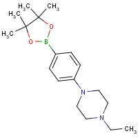 656257-45-3 1-ethyl-4-[4-(4,4,5,5-tetramethyl-1,3,2-dioxaborolan-2-yl)phenyl]piperazine chemical structure