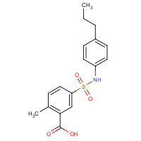 1057739-84-0 2-methyl-5-[(4-propylphenyl)sulfamoyl]benzoic acid chemical structure