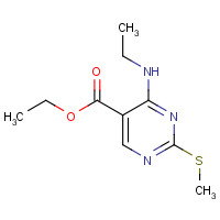 185040-33-9 ethyl 4-(ethylamino)-2-methylsulfanylpyrimidine-5-carboxylate chemical structure