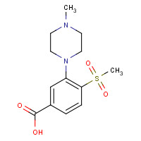 1197193-05-7 3-(4-methylpiperazin-1-yl)-4-methylsulfonylbenzoic acid chemical structure